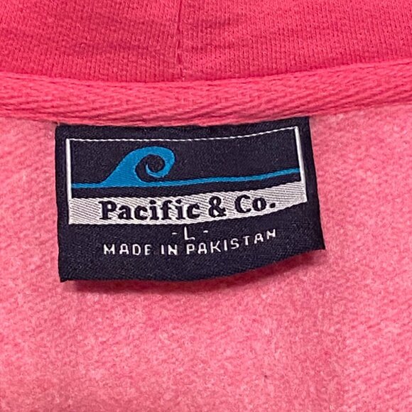Pacific & Co Pink Florida USA Sweatshirt with hood Size (L) - Picture 4 of 5